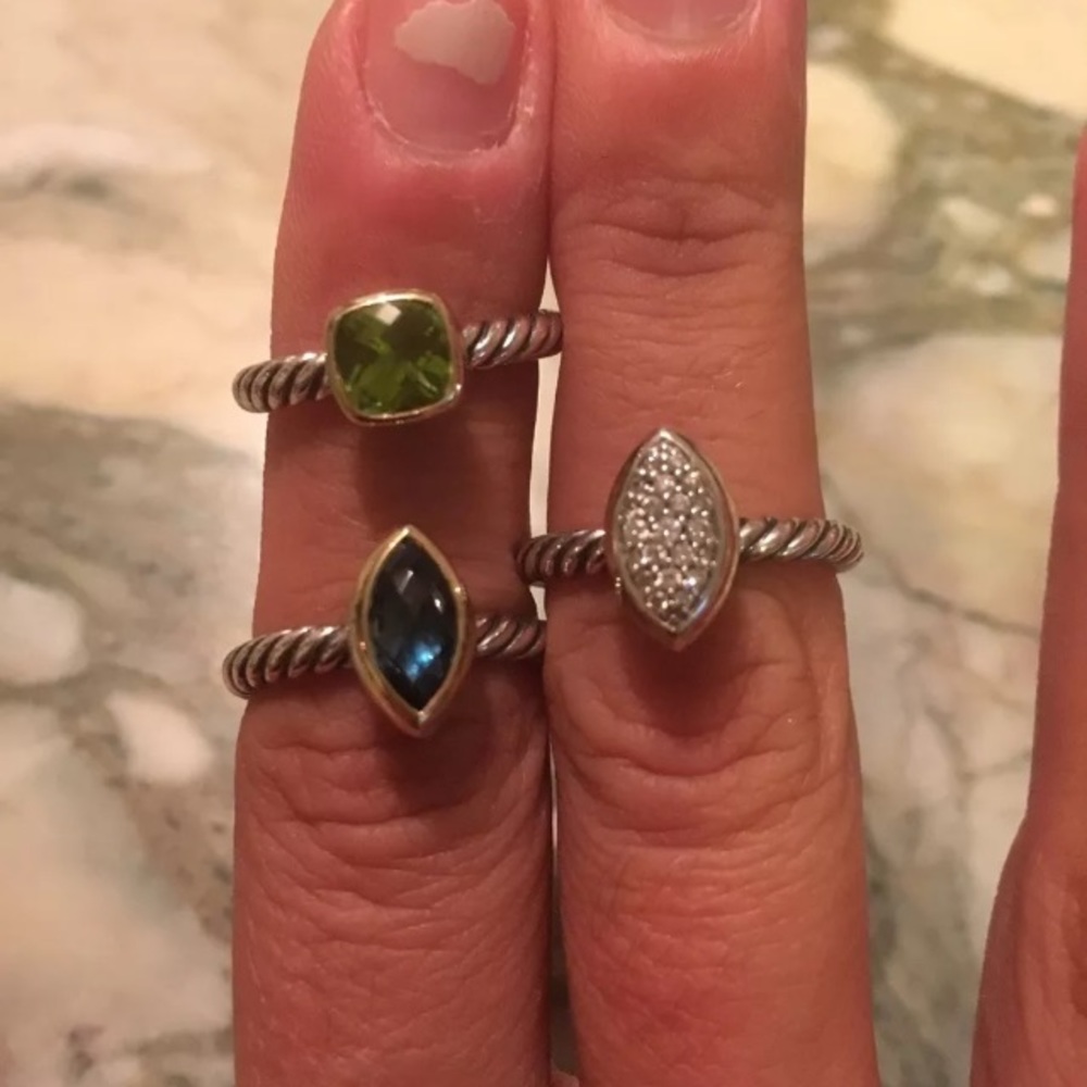 Sold David Yurman set of 3 stacking rings - Picture 3 of 8